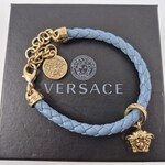 Versace gevlochten leren armband met Medusa-bedel